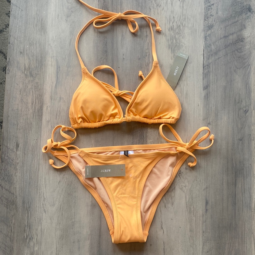J.Crew String Bikini Set (Warm Clementine) - XXS